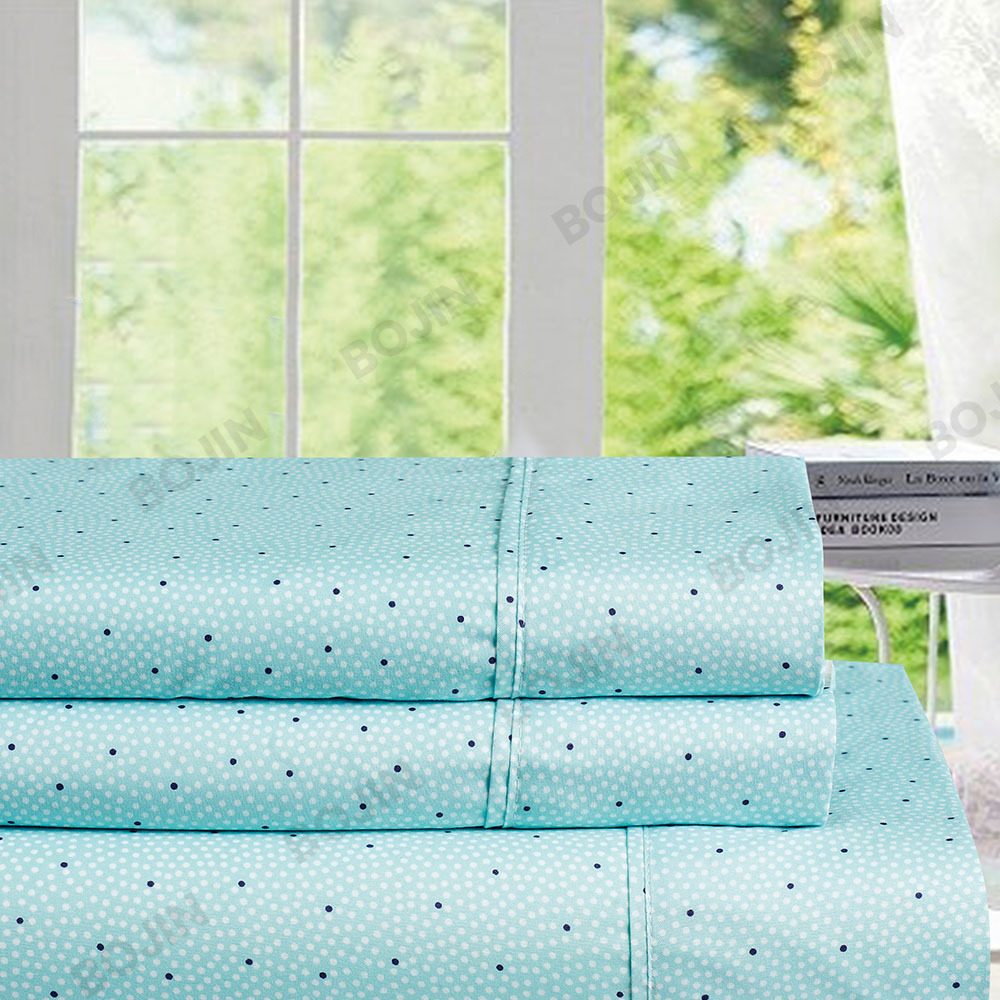 3/4 stk luksus 100 % polyester Anti-rynke og anti-flekker mikrofibertrykt sengetøysett sett med fittings